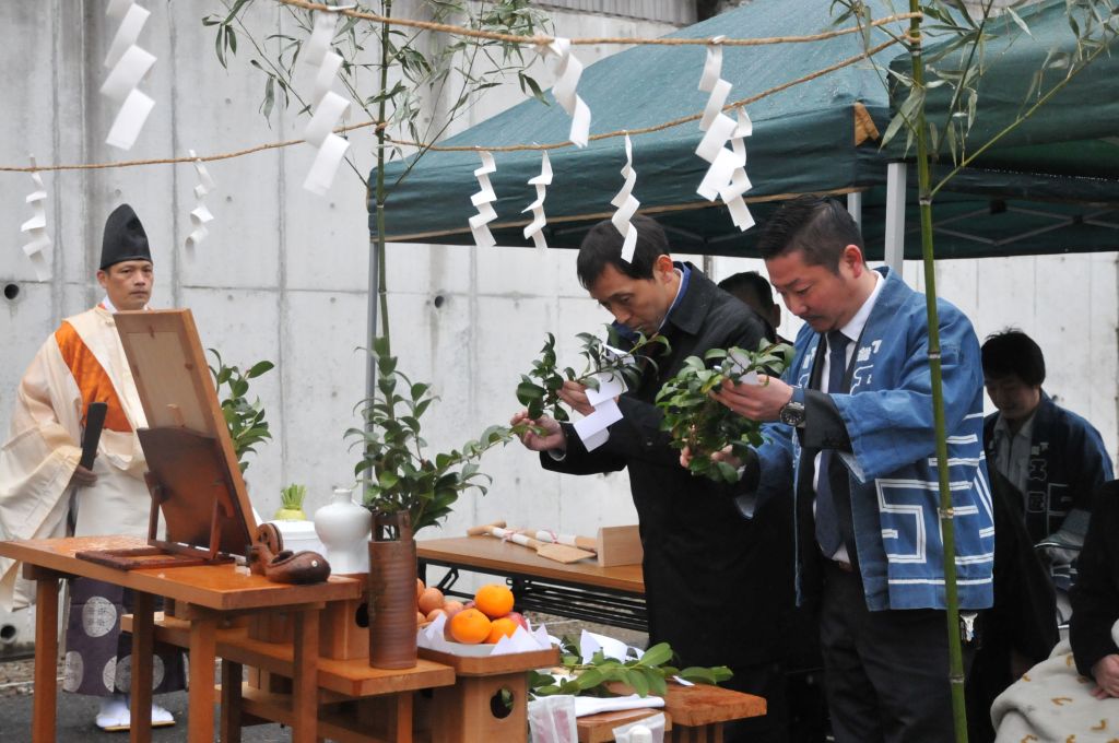 【松戸市　金光教松戸教会　新築工事　地鎮祭】